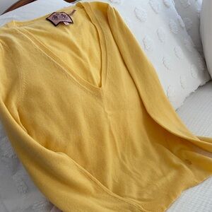 Juicy Couture Sunny Yellow V-Neck Sweater